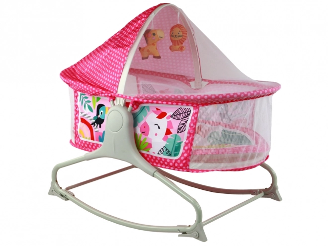 Multifunctioneel Kinderbed met Schommel 2in1 in Roze Kleur
