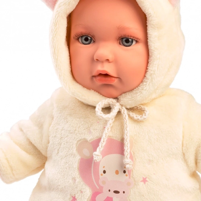 Llorens 14208 BABY JULIA - realistische babypop met zacht stoffen lichaam - 42 cm