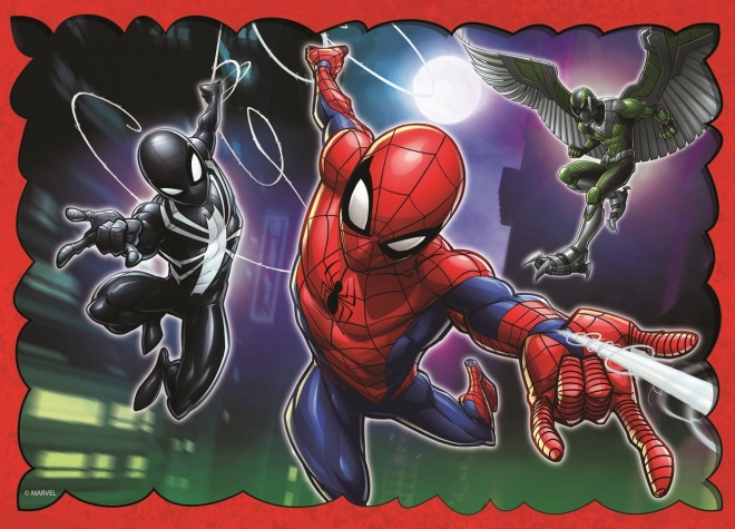 Puzzel 4-in-1 Heldhaftige Spider-Man