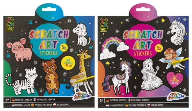 Autocollants à gratter XXL 5 pcs