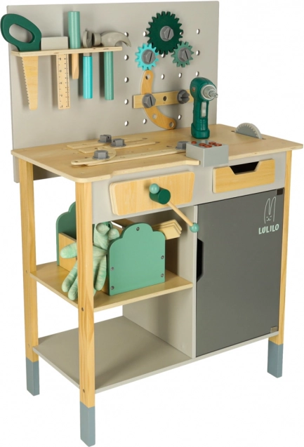 Lulilo Fikso houten workshop set kleine doe-het-zelver met gereedschap