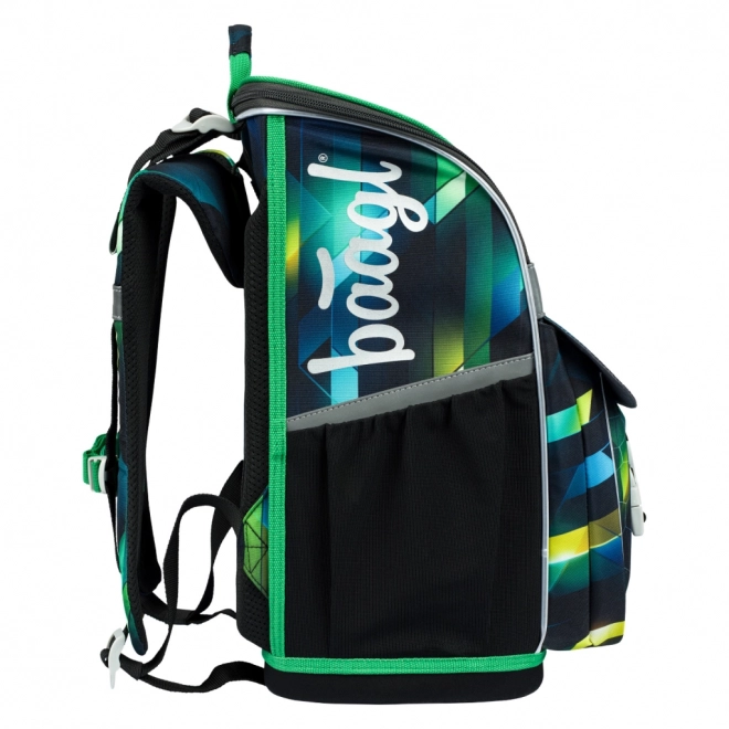 baagl set scolaire zippy joueur de football – cartable, trousse et sac