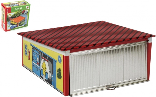 Metalen garage voor speelgoedautootjes KOVAP 15 × 16 × 13 cm