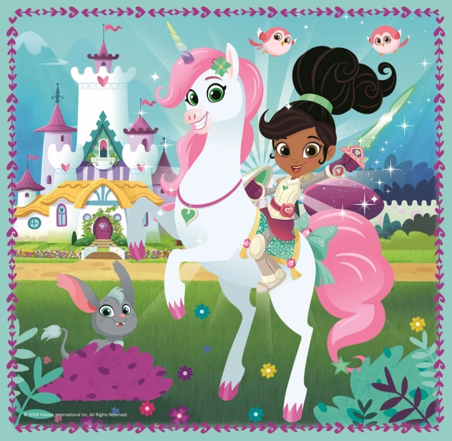 TREFL Puzzel Nella, de prinses ridder en haar wereld 3in1 (20,36,50 stukken)
