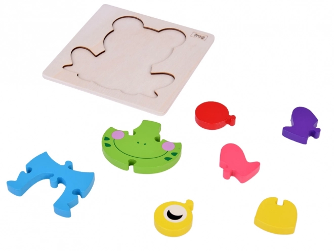 Puzzle 3D en bois grenouille Montessori