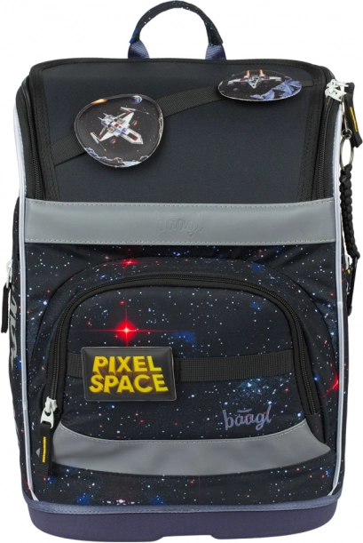 Schoolset BAAGL: Zippy Plus Pixel Space - boekentas, pennenzak, zak
