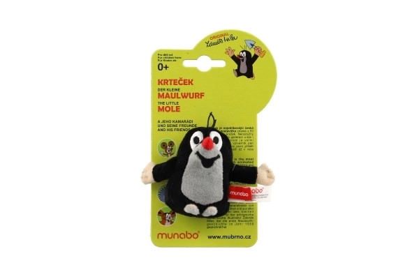 Pluchen vingervoelpoppetje Krtek 8 cm