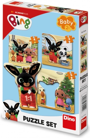 Baby puzzle Bing et ses amis 3 en 1 (3, 4, 5 pièces)