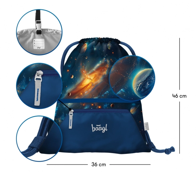 Set van schoolaccessoires ruimte