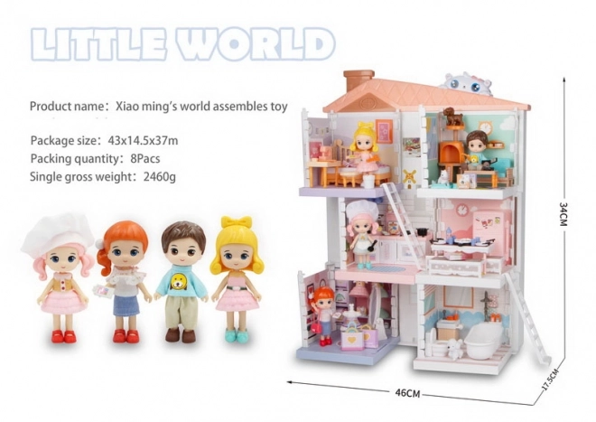 Poppenhuis met accessoires