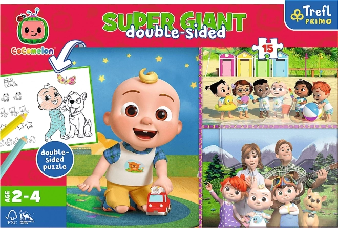 Puzzle Super Giant 15 Pieces - Cocomelon Joyful Day with Friends