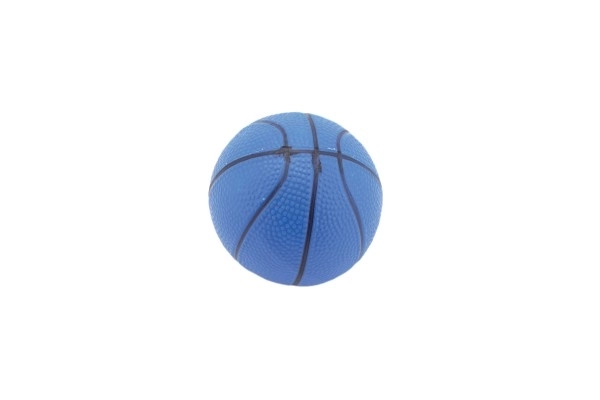 Bal basketbal rubber 8,5cm in net, mogelijkheid tot 5 kleuren