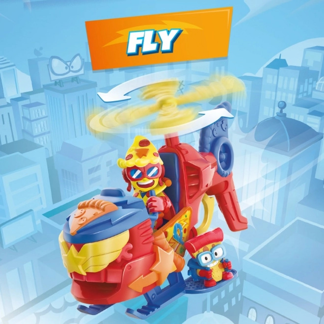 SuperThings Pizzacopter mit Scheibenwerfer