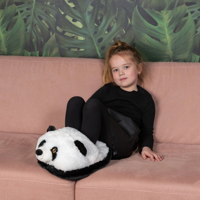Verwarmende pluchen pantoffel panda