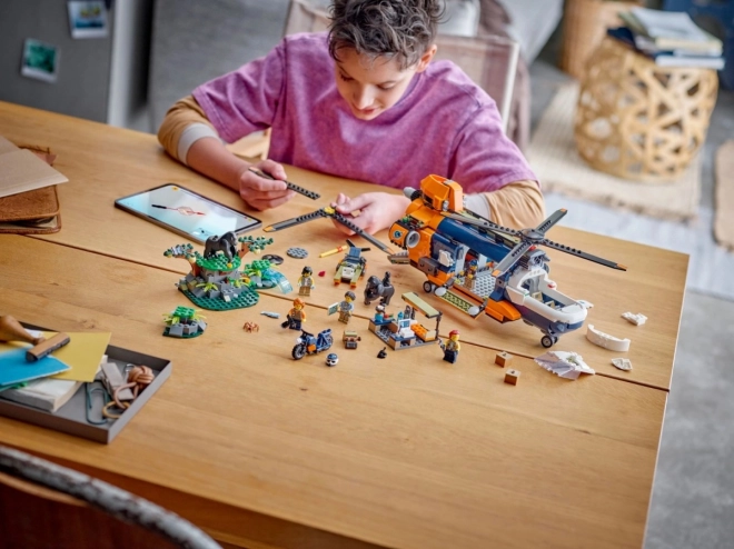 LEGO City 60437 Jungle Onderzoekshelikopter bij de Basciskamp