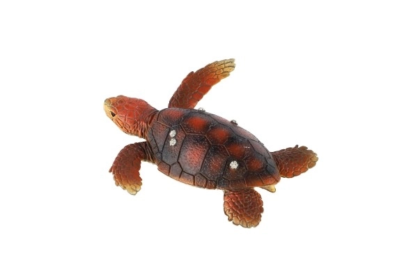 Gewone karetschildpad van plastic 8 cm in zakje