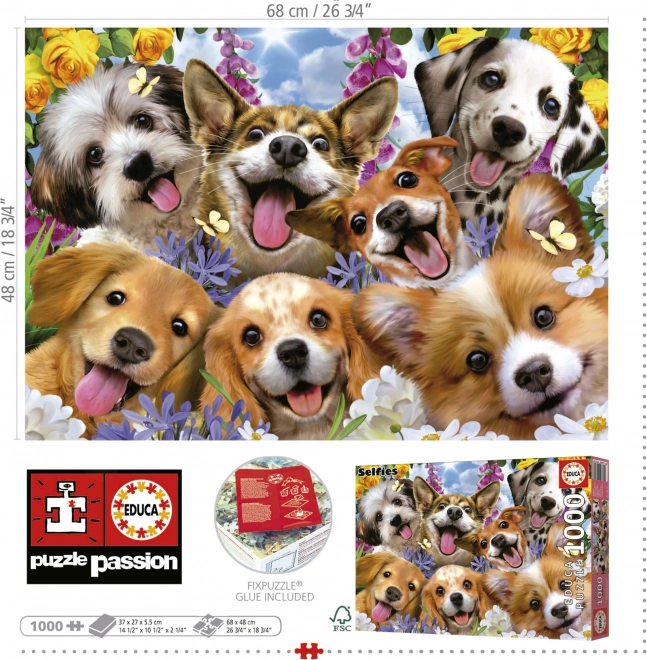 Educa puzzle Selfie Puppies 1000 pieces