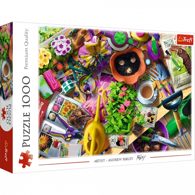 Puzzel 1000 stukjes – Opruimen in de tuin TREFL