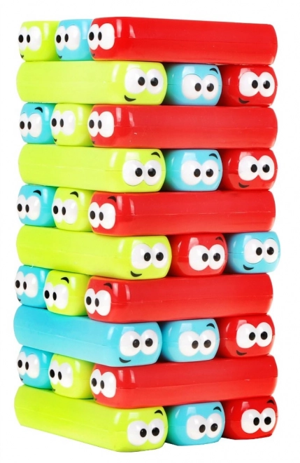 Spel Jenga Junior voor kinderen 3+ Toren van blokken + gekleurde balken + dobbelsteen