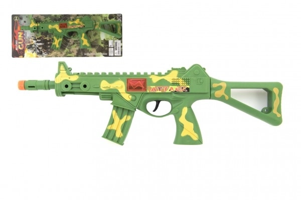 Militaire plastic geweer op traagheidswiel - 42 cm