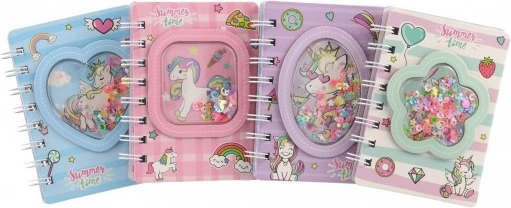 Carnet de poche à spirale avec licorne – 60 pages lignées (9,5 × 12 cm)