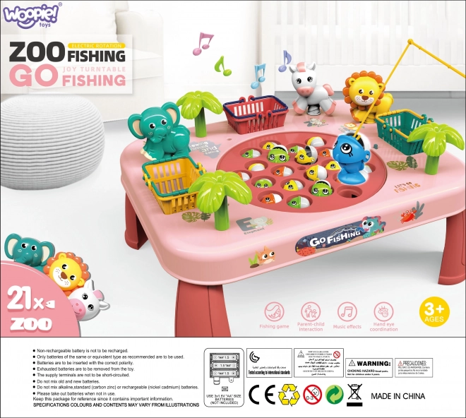Woopie interaktiver Geschicklichkeitstisch Angeln Spiel – Rosa