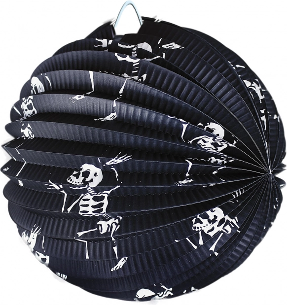 Runder Halloween-Lampion – Skelette
