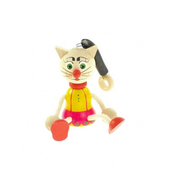 Katze auf Feder für Kinder