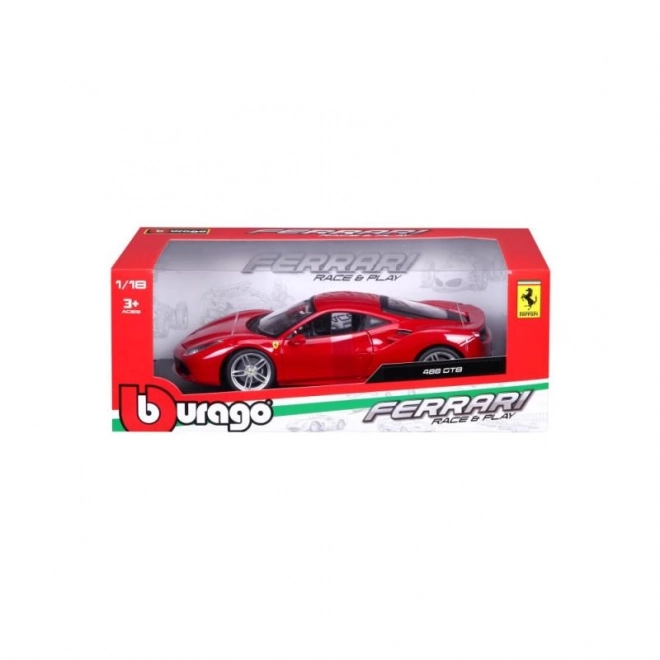 Metalen auto Ferrari 488 GTB rood