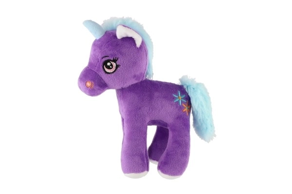 Paarse pluchen eenhoorn 20 cm
