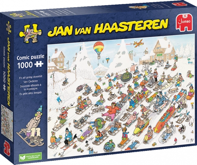 Puzzel Jan van Haasteren Alles gaat bergafwaarts 1000 stukjes