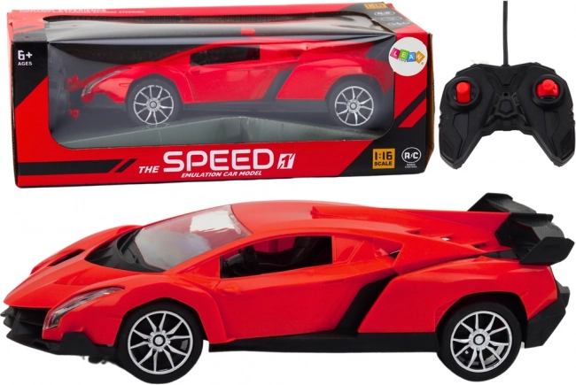 RC Car 1:16 Red Sports Vehicle with Remote Control