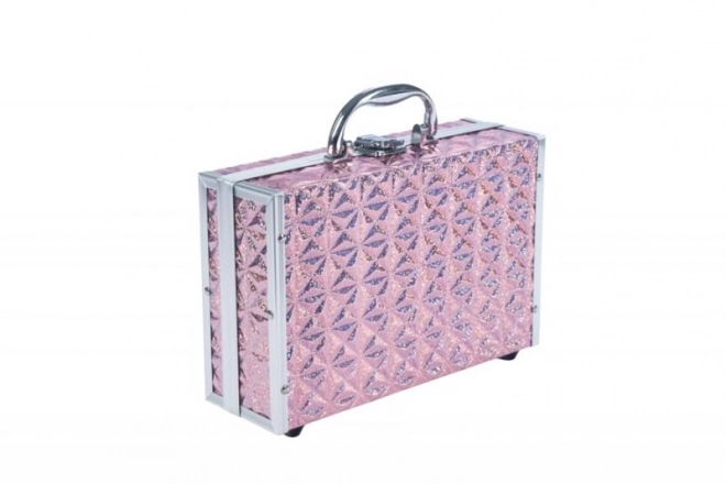 Trousse de maquillage rose moyen