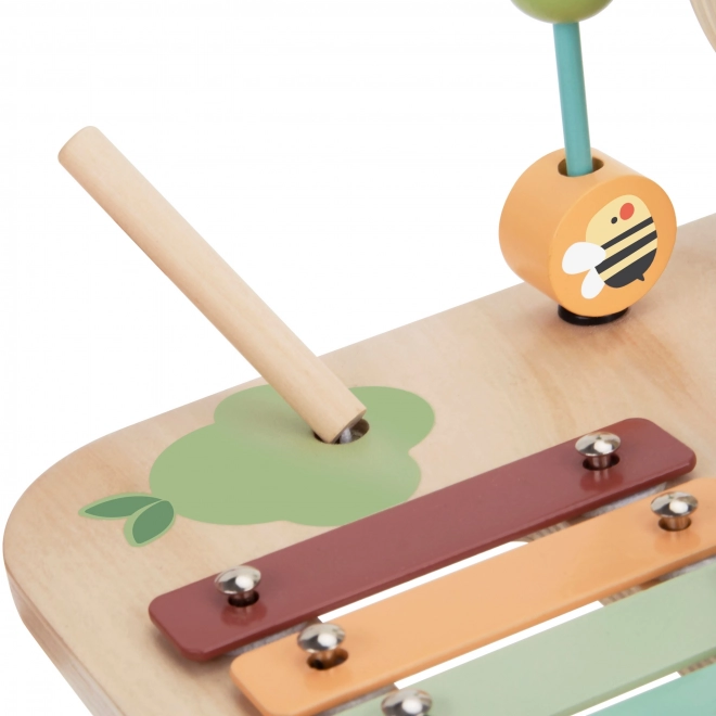 Table d'apprentissage en bois avec labyrinthe musical 5 en 1