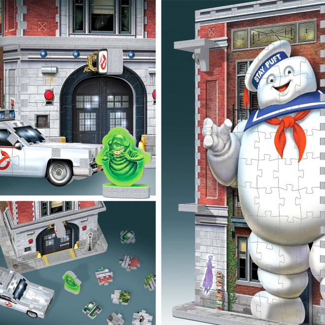 WREBBIT 3D puzzel Ghostbusters: Brandweerkazerne van de geestenjagers 500 stukjes