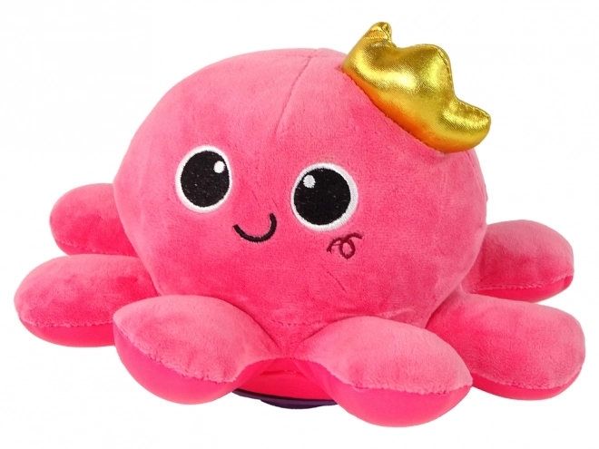 Roze pluche octopus speelgoed met verlichting en geluiden