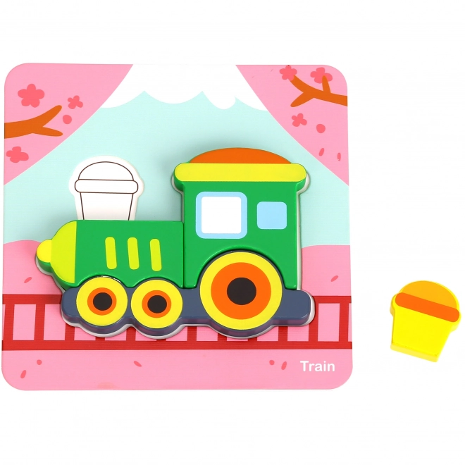 Puzzle en bois véhicules Montessori Woopie FSC