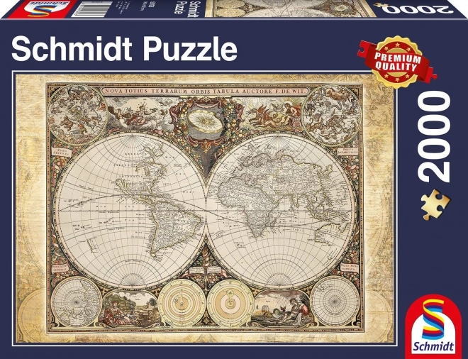Schmidt puzzel historische wereldkaart 2000 stukjes