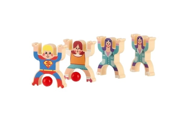 Hra balansieren herkules mini plastic 26 stuks 3 kleuren in doosje 21x19x3,5cm