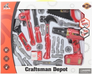 Grande trousse à outils pour enfants avec perceuse à piles