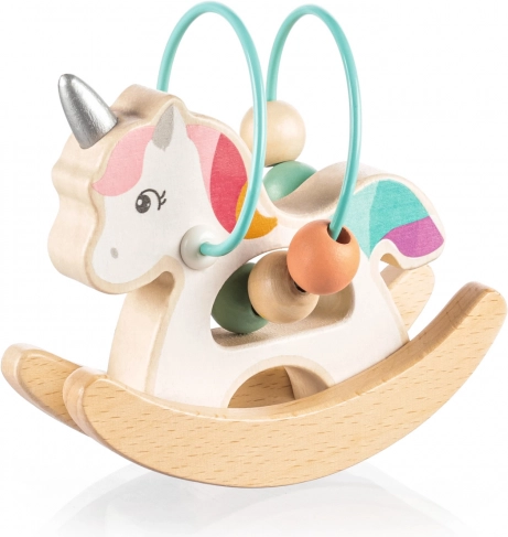 Wooden activity unicorn, Mint