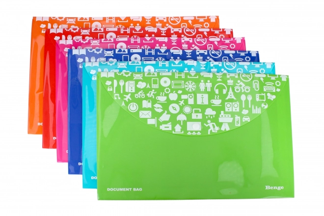 Plastmappe mit Druckknopf 33,3x23,3 cm