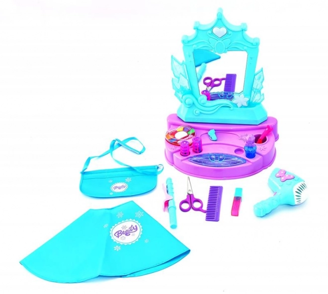 Kappersspiegel met accessoires