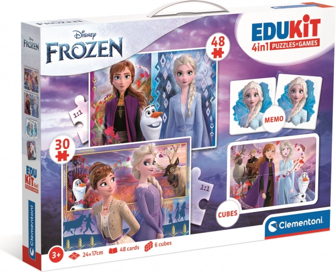 CLEMENTONI Spelset Frozen 4-in-1