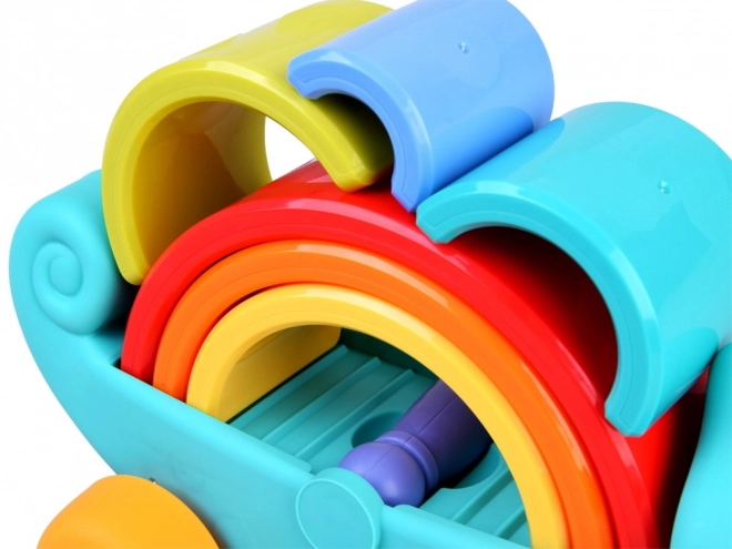Montessori regenboogkameleon puzzel 18m+