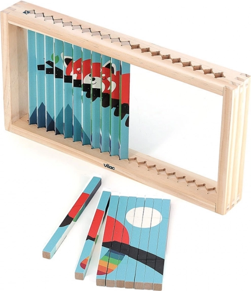 Holzpuzzle 4D Tiere von Vilac