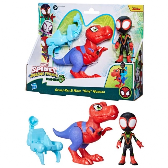 Spider-man spidey en zijn fantastische vrienden figuur met dinosaurus en accessoires
