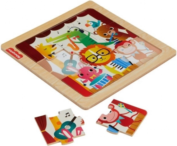 Houten puzzels Fisher-Price – diverse motieven (9 stukjes)