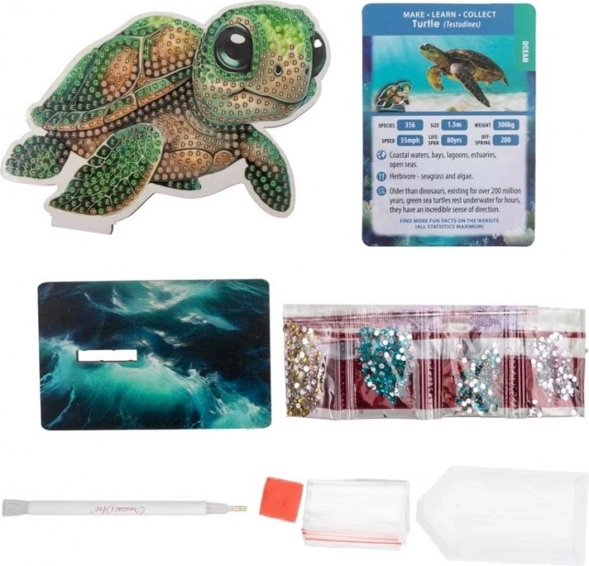 Peinture au diamant Océan : tortue