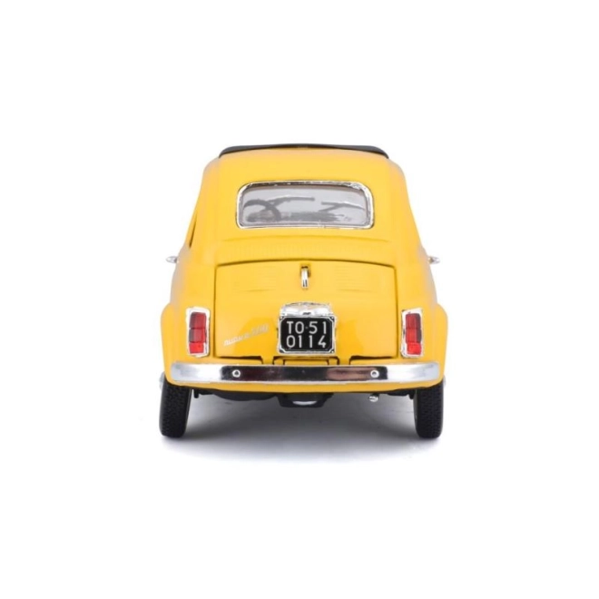 Modèle Bburago voiture Fiat 500 F 1965 jaune 1:24